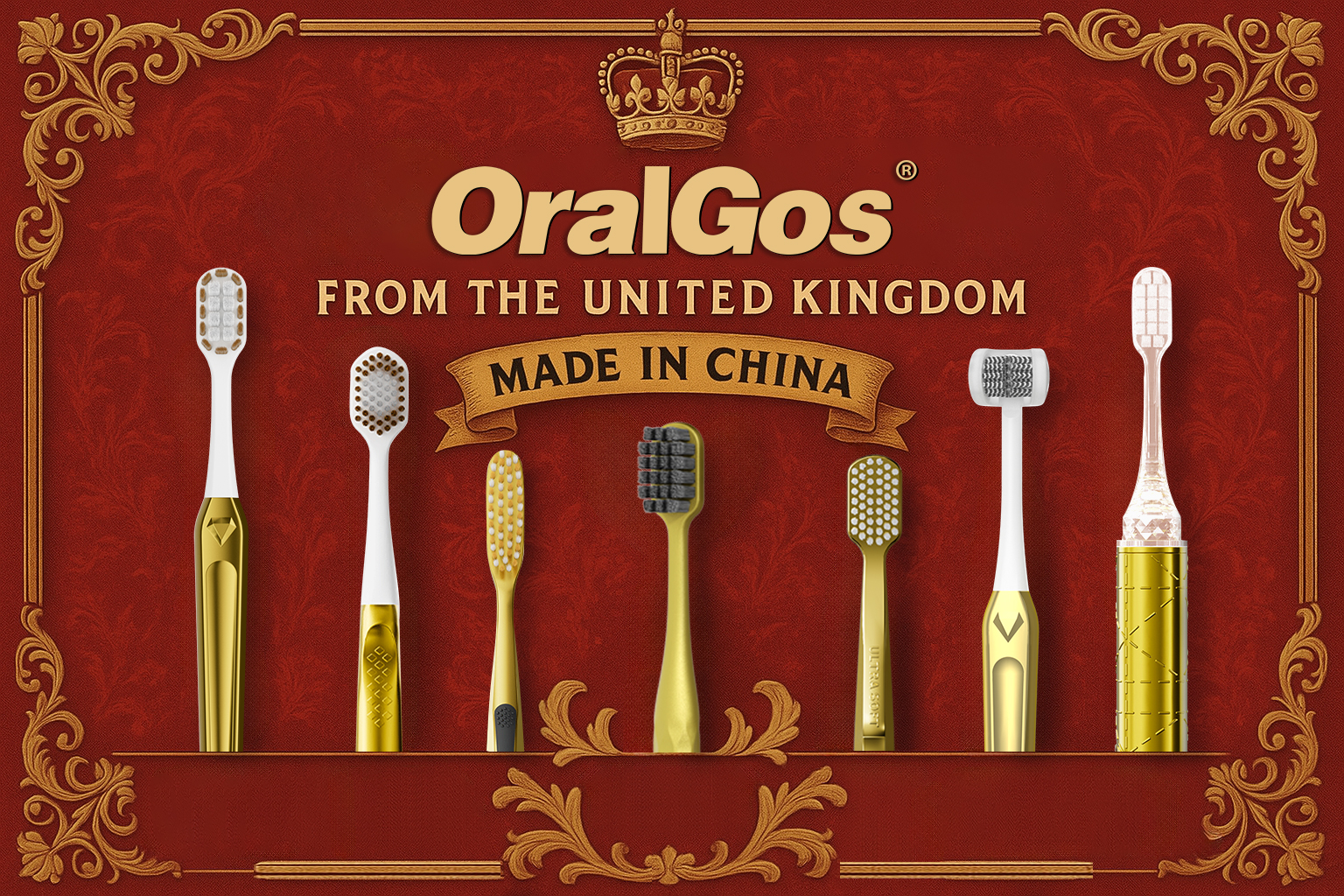 Gold Toothbrush Collection by OralGos – Luxury with British Heritage